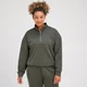 Sweatshirt com fecho 1/4 Rest Day da MP para Senhora - Taupe Green