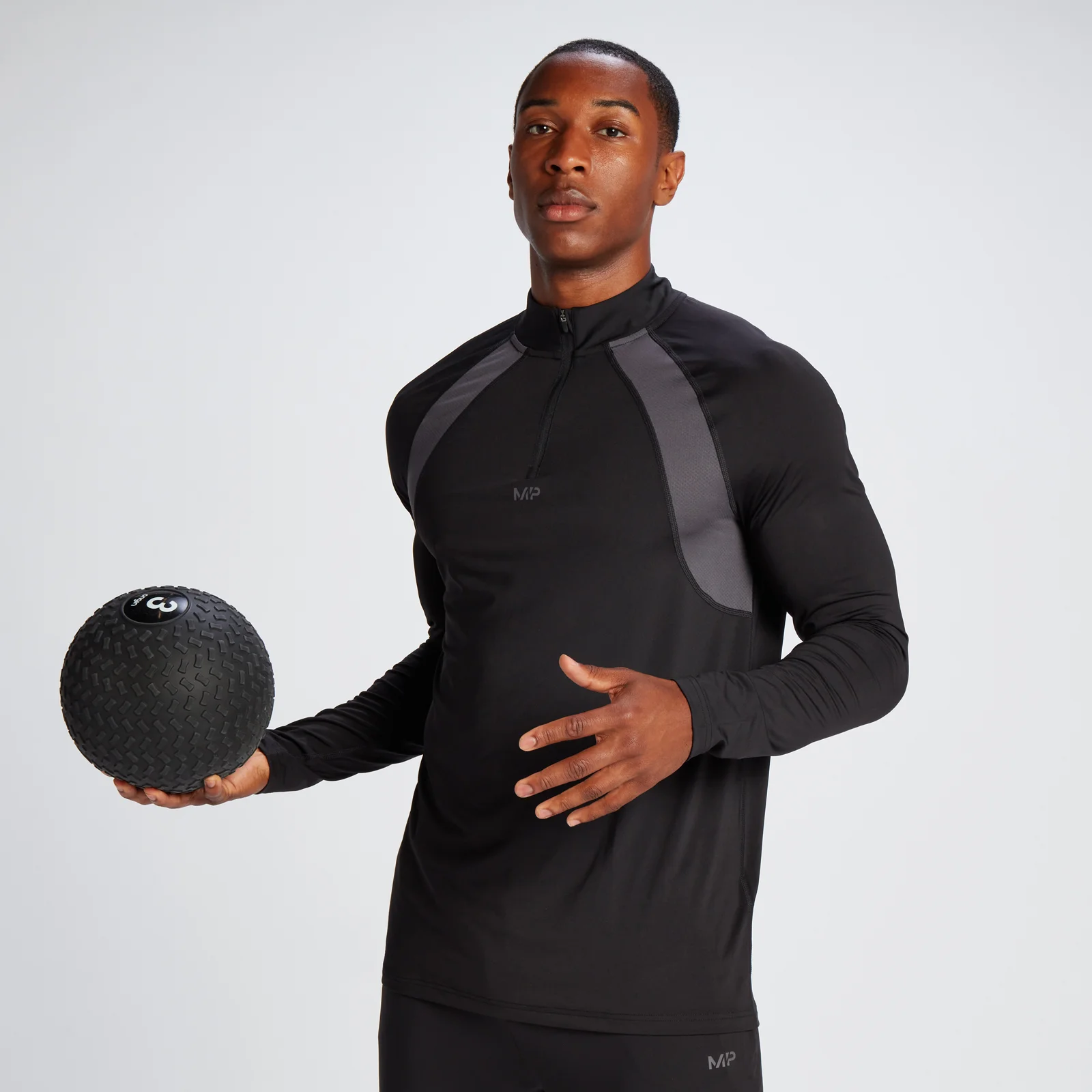 Camisola com Fecho 1/4 Tempo da MP para Homem - Preto - XXS Imagem 1