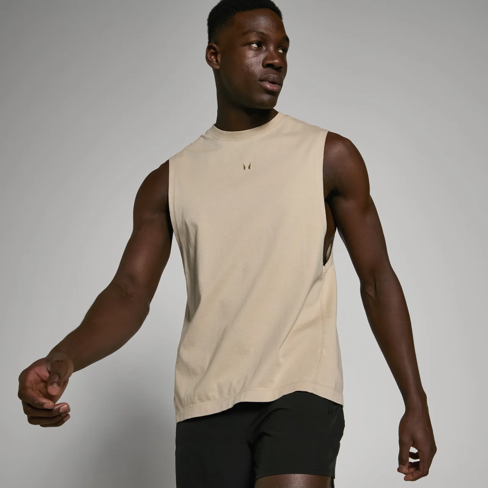 Camisola sem mangas com cavas descaídas Tempo da MP para Homem - Washed Stone - XS Imagem 1
