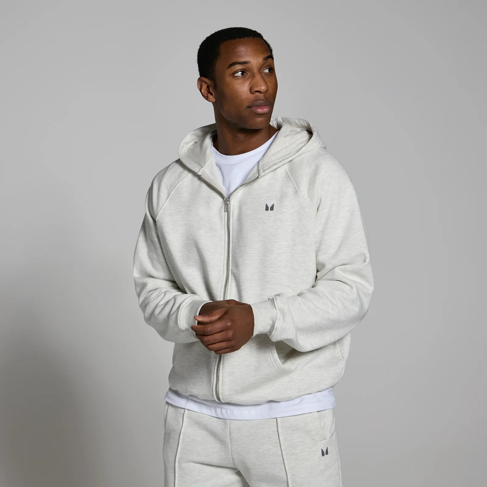 Casaco Grosso com Capuz e Fecho Lifestyle da MP para Homem - Light Grey Marl - XS Imagem 1