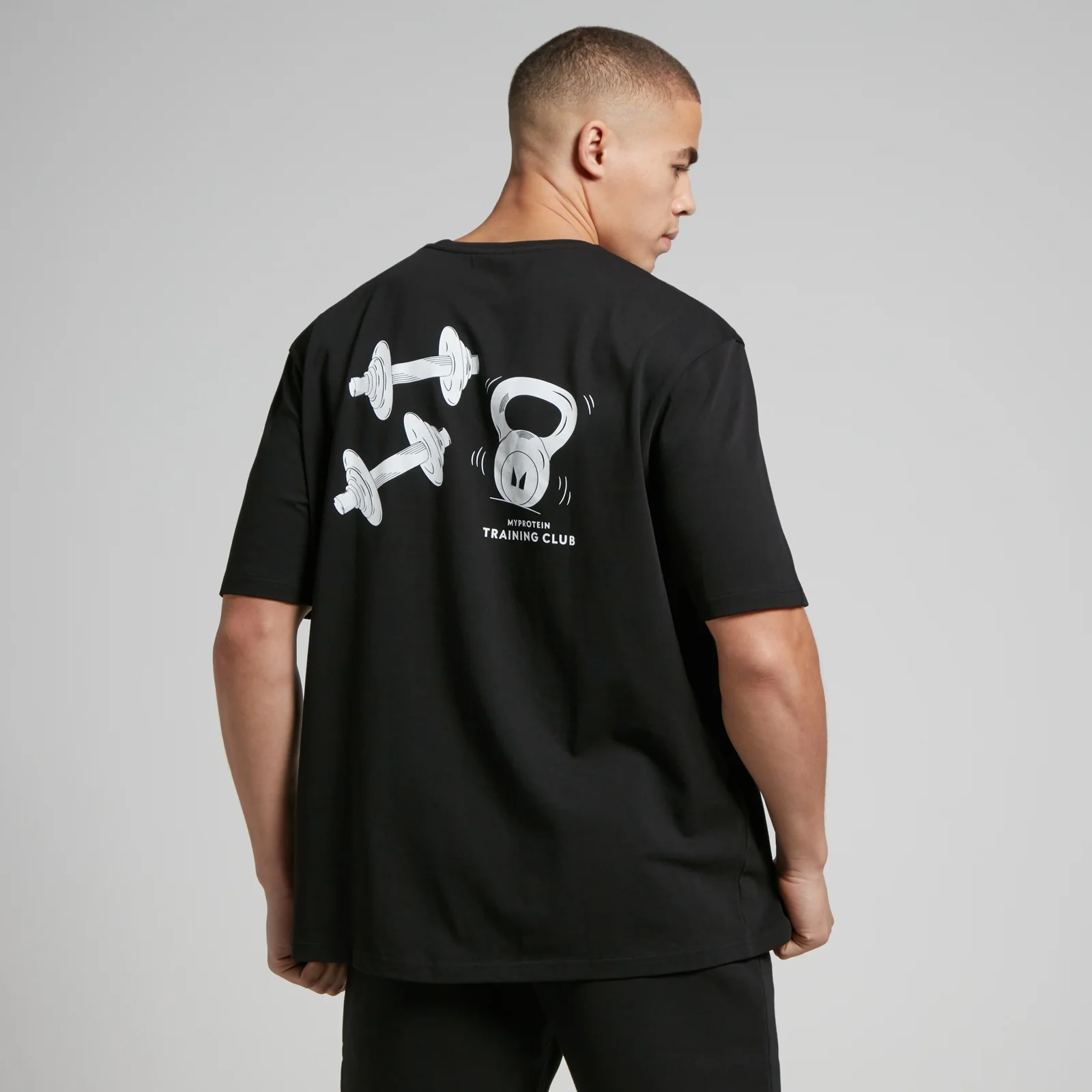 T-shirt oversize estampada Tempo para homem da MP - Preto - XS Imagem 1
