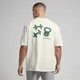 T-shirt oversize estampada Tempo para homem da MP - Branco-sujo / Estampado a verde