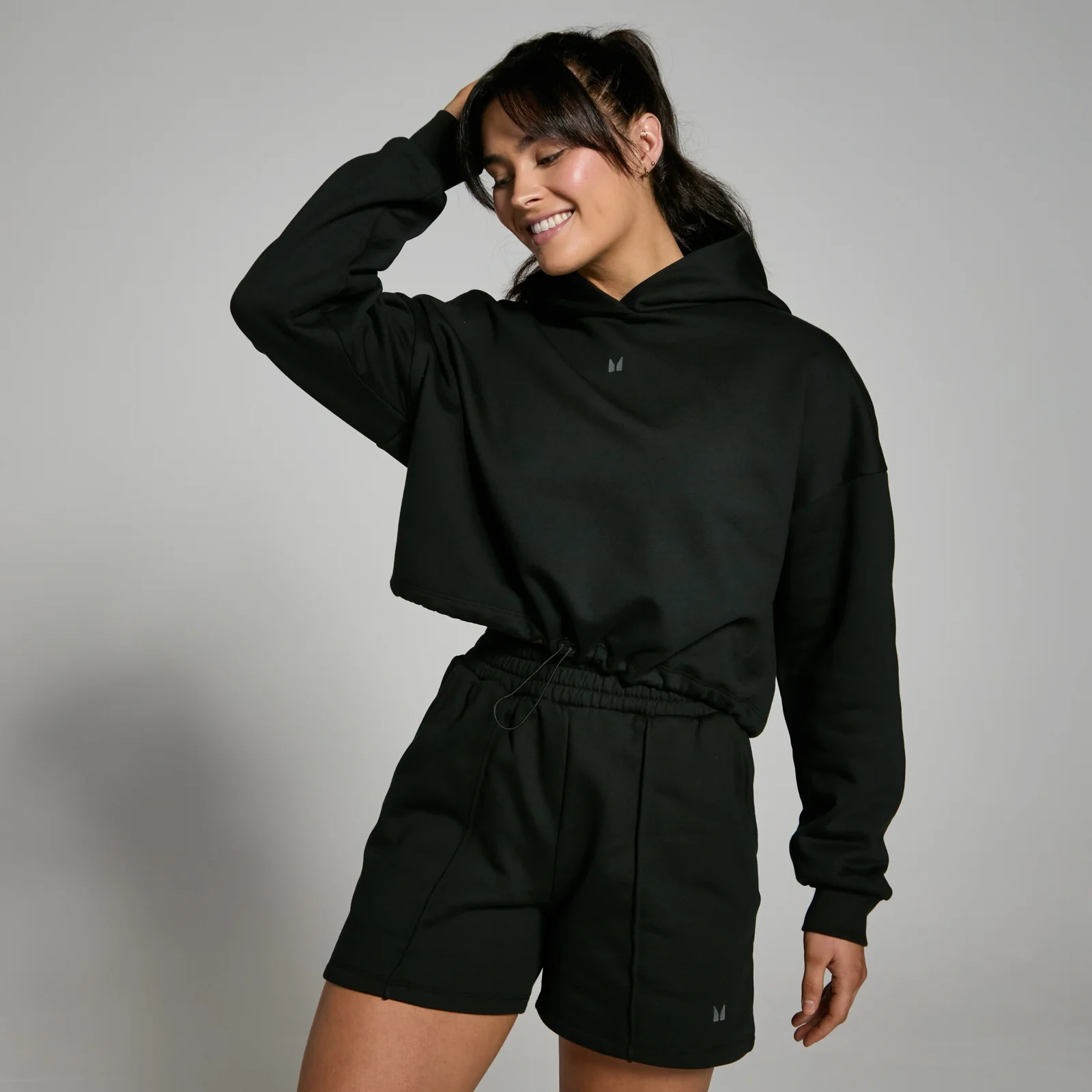 Camisola Curta Grossa com Capuz Lifestyle da MP para Senhora - Preto - XS Imagem 1