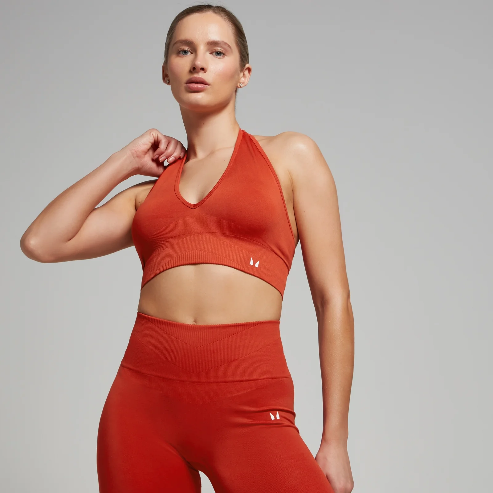 Soutien de decote halter sem costuras Tempo para mulher da MP - Cobre - XS Imagem 1