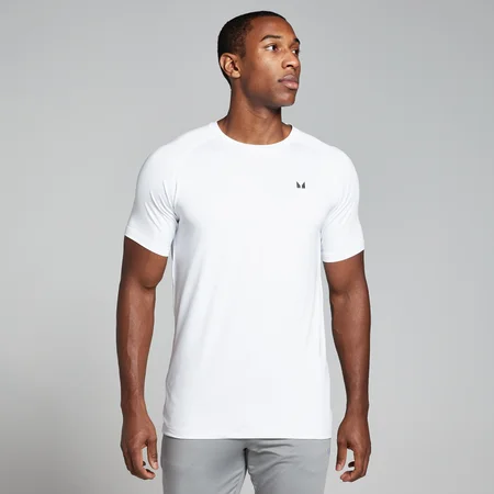 T-shirt de treino de manga curta para homem da MP - Branco