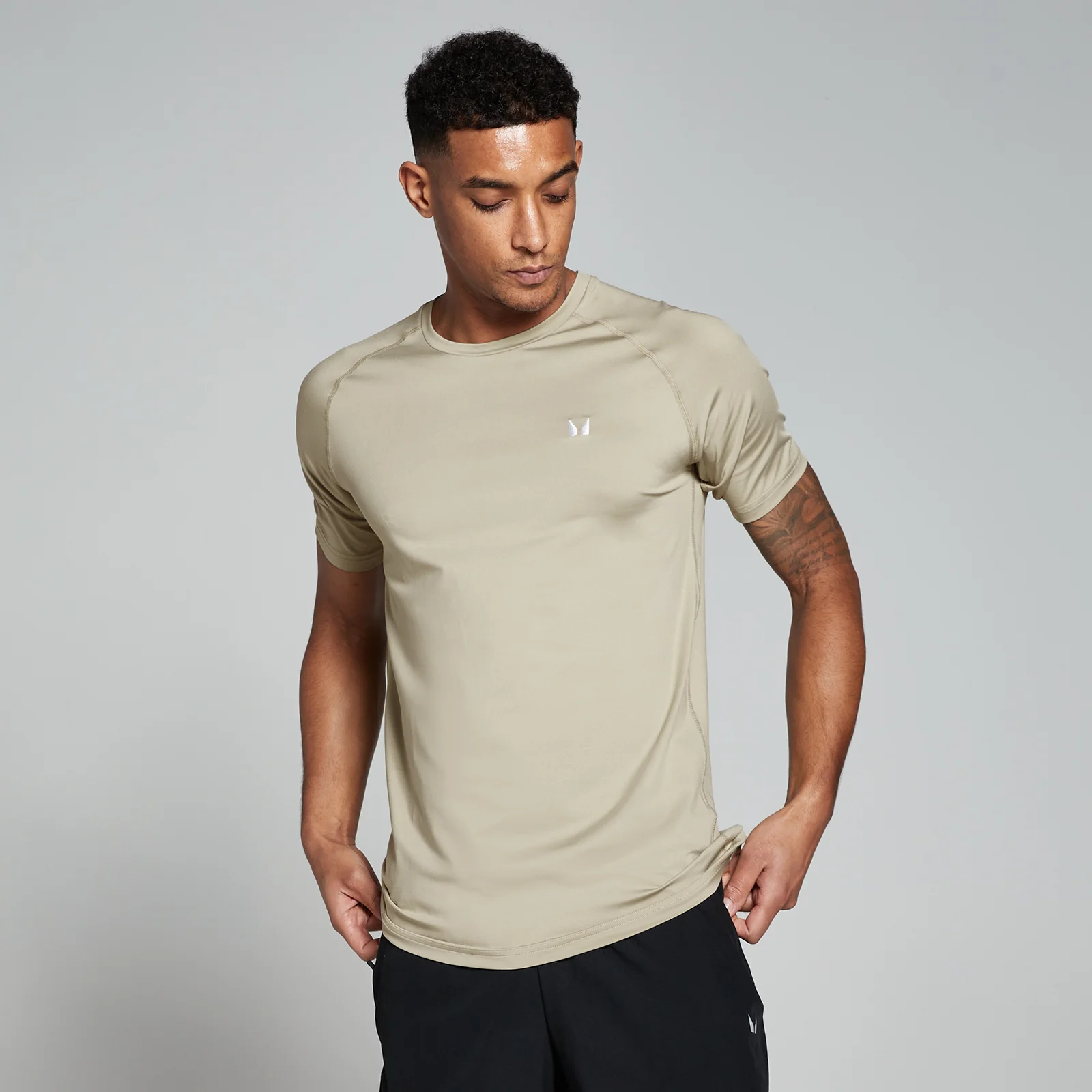 T-shirt de treino de manga curta para homem da MP - Stone - S Imagem 1