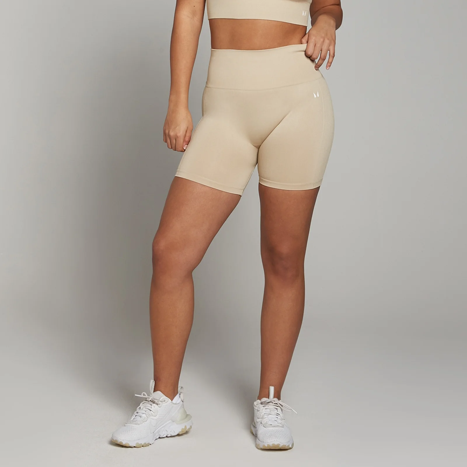 Calções à ciclista Shape, sem costuras, para mulher da MP - Sandstone - XS Imagem 1