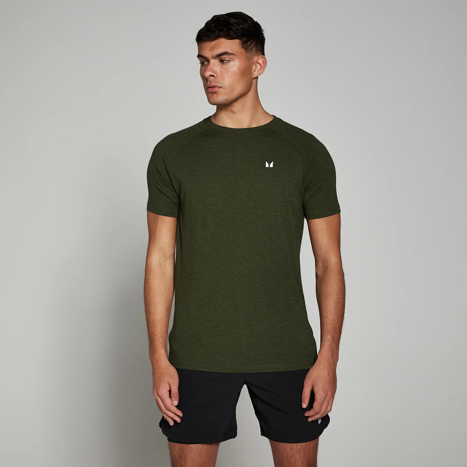 T-shirt de manga curta Performance para homem da MP - Smoke Green Marl - XXS Imagem 1