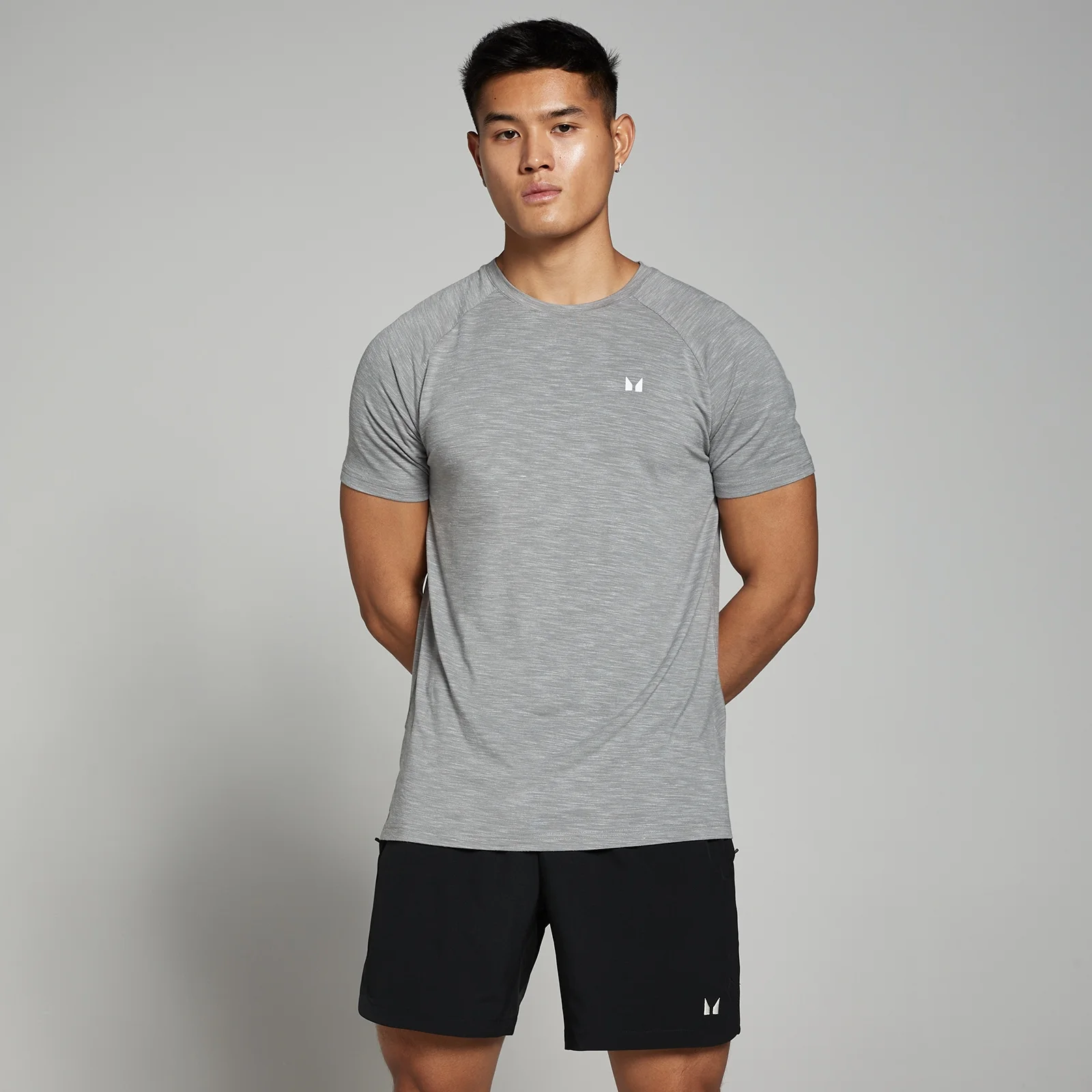 T-shirt de manga curta Performance para homem da MP - Crome Marl - S Imagem 1