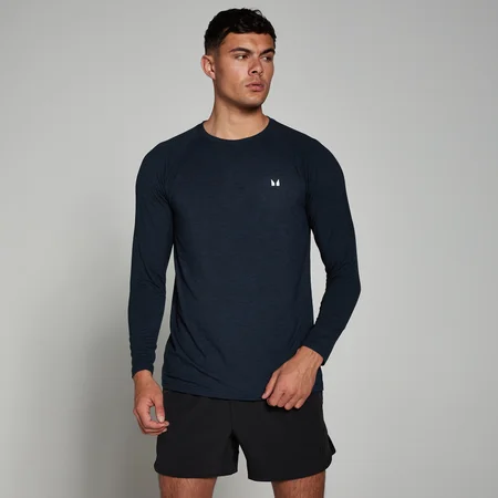 Camisola de manga comprida Performance para homem da MP - Mescla de azul-marinho