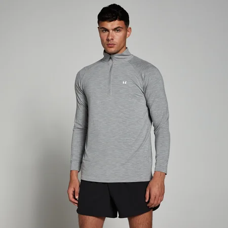 Camisola com fecho de correr 1/4 Performance para homem da MP - Chrome Marl