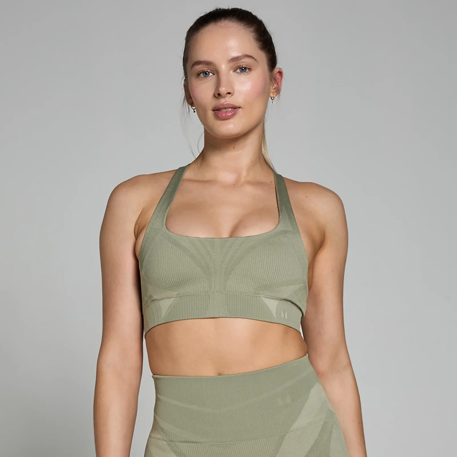 Soutien de Desporto Sem Costuras Tempo Ultra Geometric para Senhora da MP - Brindle - XS Imagem 1