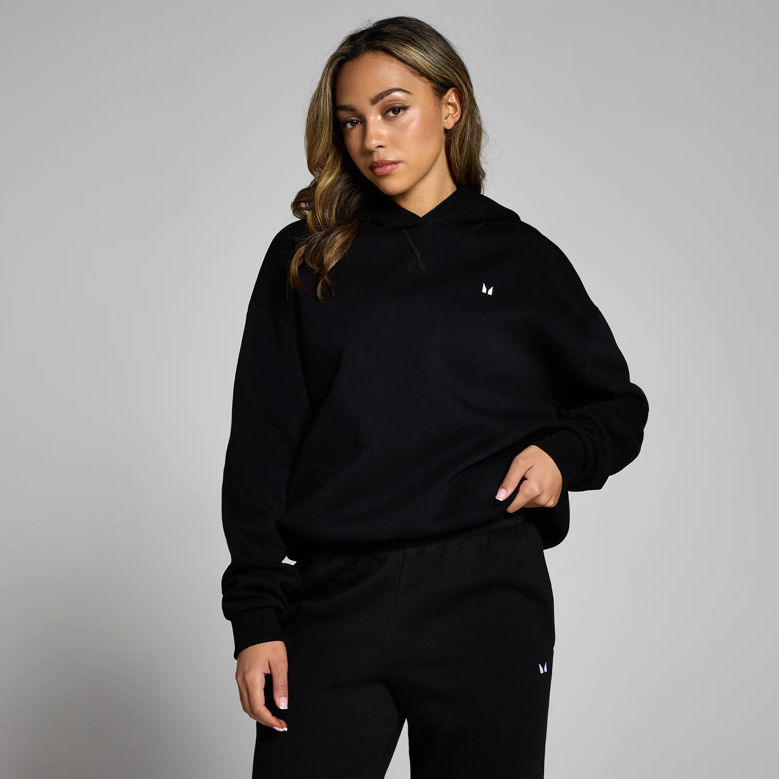 Camisola com capuz oversize Basics para mulher da MP - Preto - XXS Imagem 1