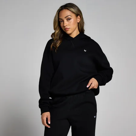 Camisola com capuz oversize Basics para mulher da MP - Preto