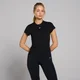 T-shirt de corte justo e manga curta Basics para mulher da MP - Preto