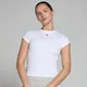 T-shirt de corte justo e manga curta Basics para mulher da MP - Branco