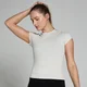 T-shirt de corte justo e manga curta Basics para mulher da MP - Mescla de cinza claro