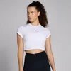 T-shirt cropped de corte justo e manga curta Basics para mulher da MP - Branco