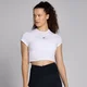 T-shirt cropped de corte justo e manga curta Basics para mulher da MP - Branco