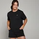 T-shirt cropped de corte quadrado e manga curta Basics para mulher da MP - Preto