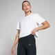 T-shirt cropped de corte quadrado e manga curta Basics para mulher da MP - Branco