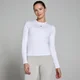 T-shirt de corte justo e manga comprida Basics para mulher da MP - Branco