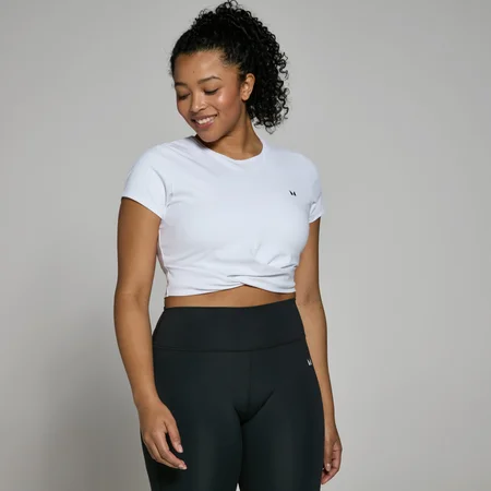 Camisola Curta de Manga Curta Power da MP para Senhora - Branco