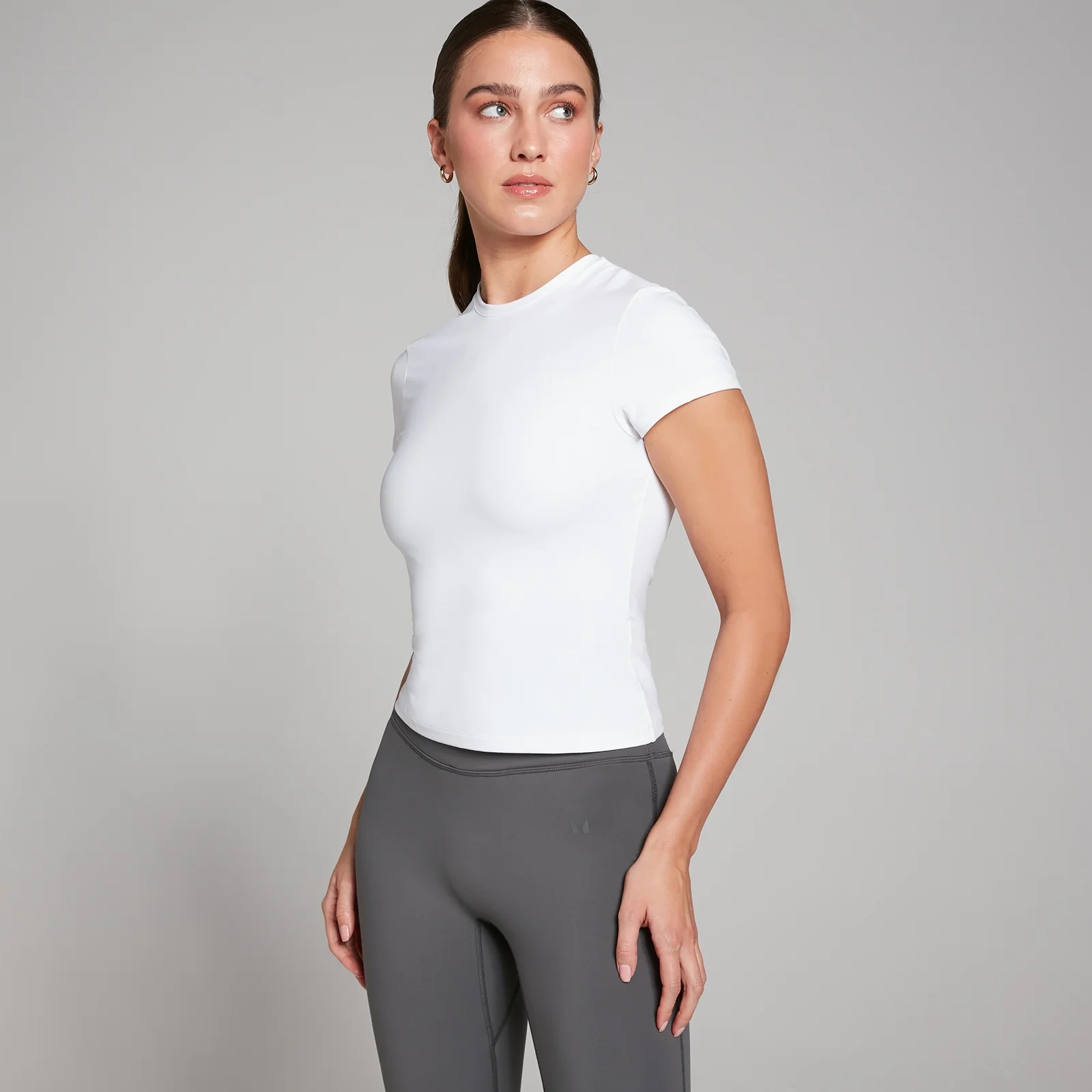 T-shirt de Manga Curta Tempo Body Fit da MP para Senhora - Branco - S Imagem 1