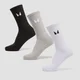 Meias de Cano Médio Essentials para Senhora da MP (3 par) - Preto/Branco/cinza