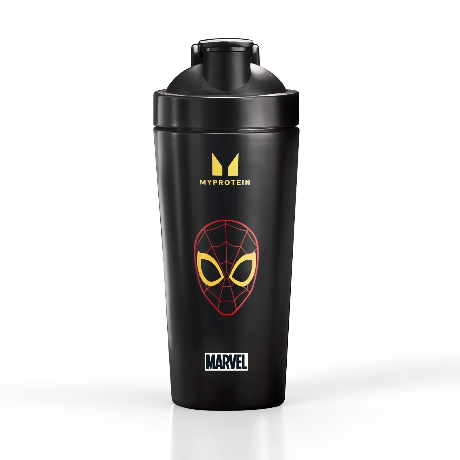 Shaker de Metal Reciclado Homem-Aranha da Myprotein - Preto Imagem 1