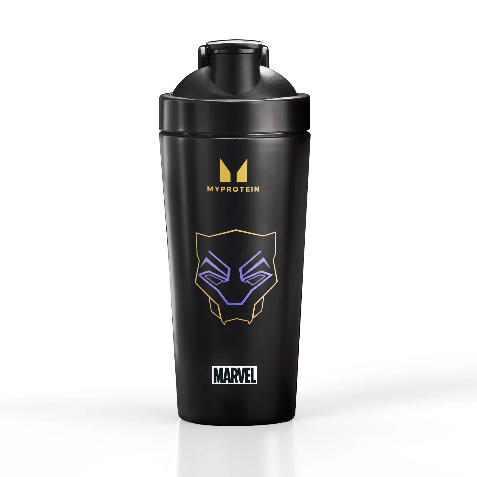 Shaker de Metal Reciclado Black Panther da Myprotein - Preto Imagem 1