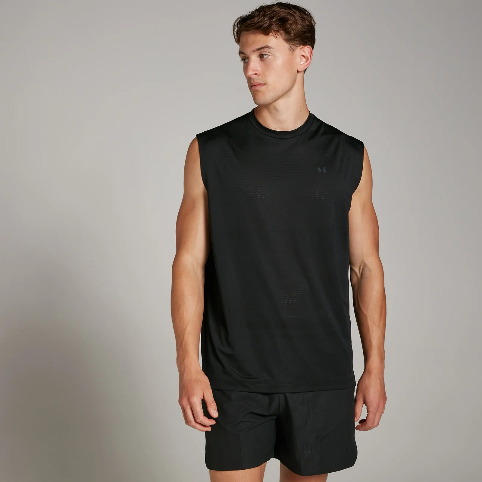 Camisola de Treino sem Mangas Oversize Tempo em Malha para Homem da MP - Preto - XS Imagem 1