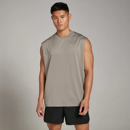 Camisola de Treino sem Mangas Oversize Tempo em Malha para Homem da MP - Clay