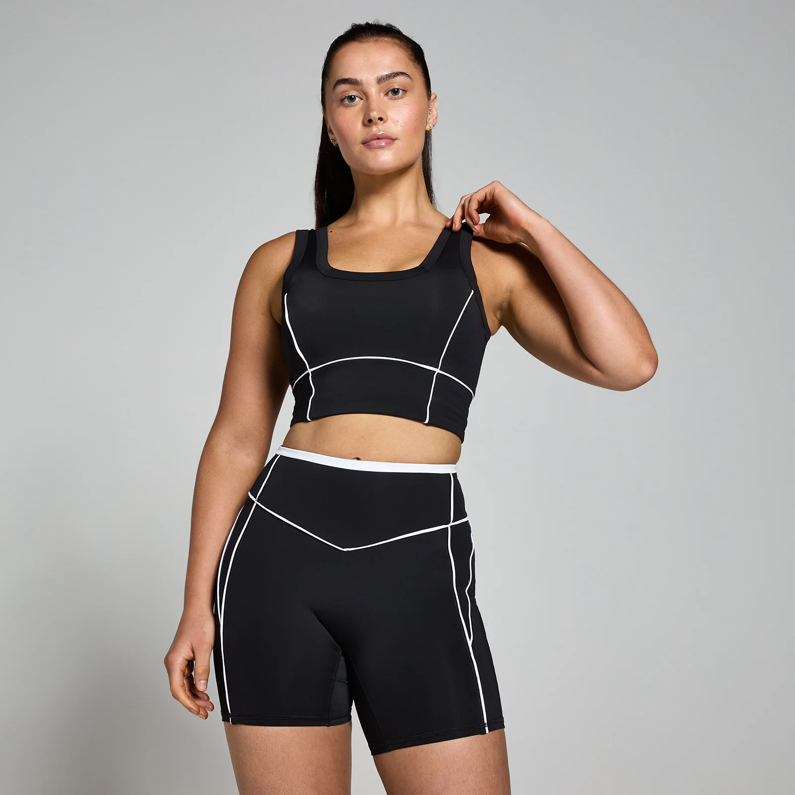 Soutien de Desporto Tempo Contrast Texture da MP para Senhora - Preto - XXL Imagem 1