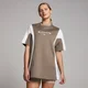 T-shirt Oversize Tempo Contrast Retro da MP para Senhora - Espresso