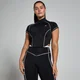 Camisola com Fecho 1/4 Tempo Contrast Piping da MP para Senhora - Preto