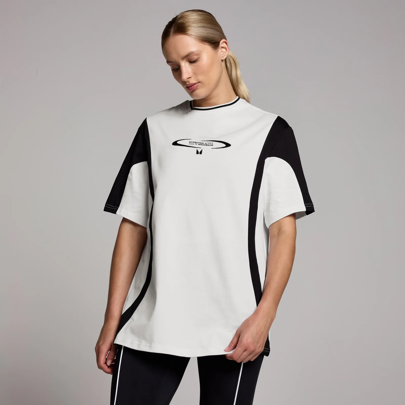 T-shirt Oversize Tempo Contrast Retro da MP para Senhora - Branco - XXS-XS Imagem 1