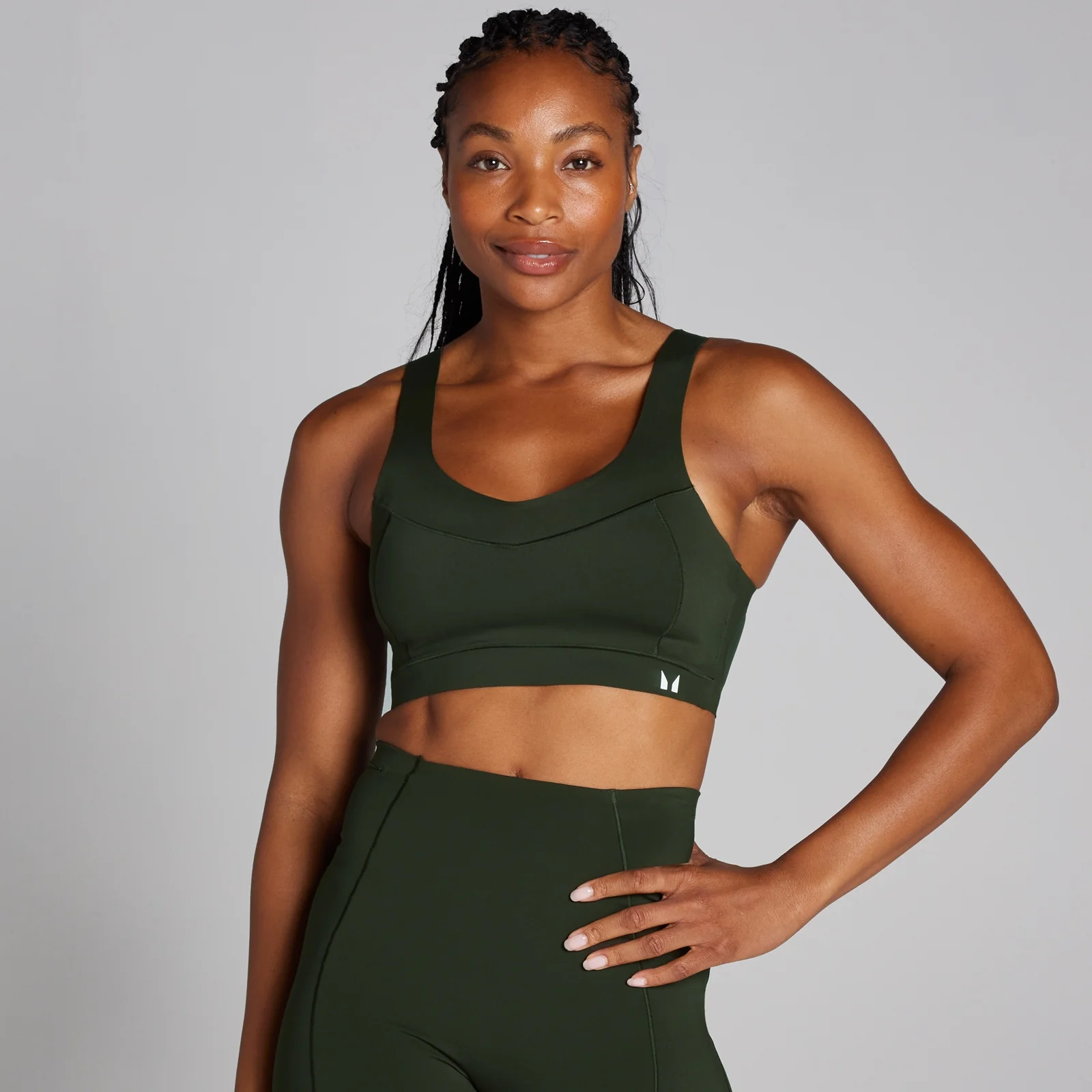 Soutien de Desporto Tempo Ultra com Colchetes para Mulher da MP - Forest Green - XS Imagem 1