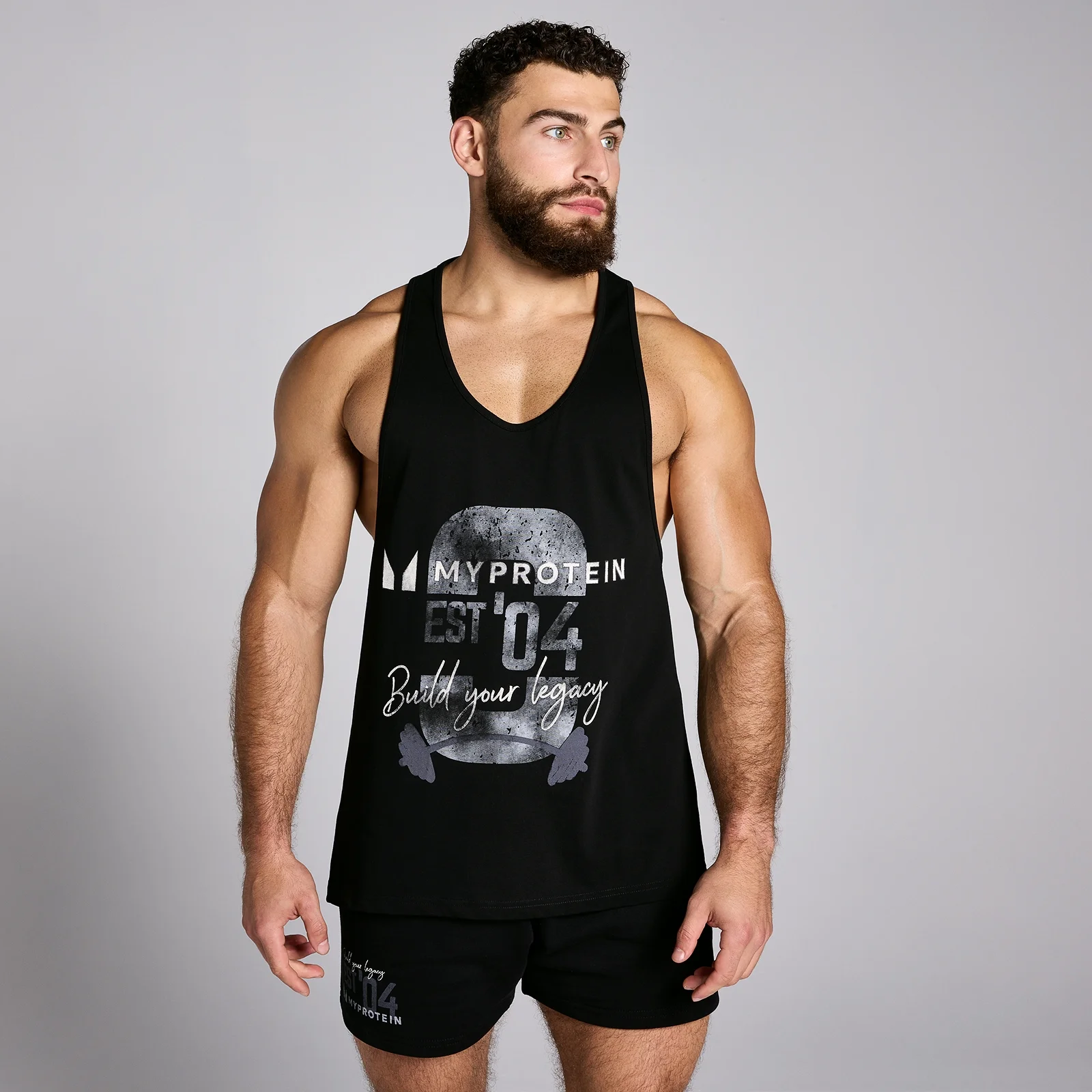 Caveada de Alças Finas Origin Graphic para Homem da MP Washed Black - XS Imagem 1