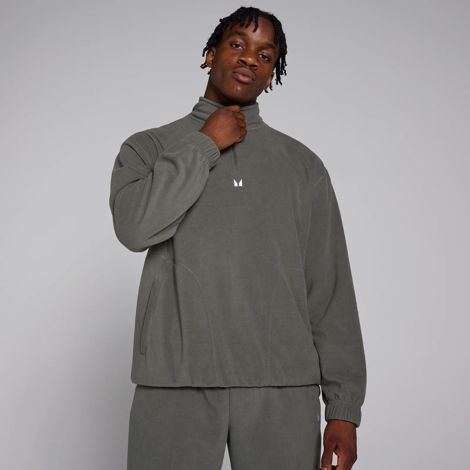 Camisola Polar com Fecho 1/4 da MP para Homem - Gun Metal - XS Imagem 1