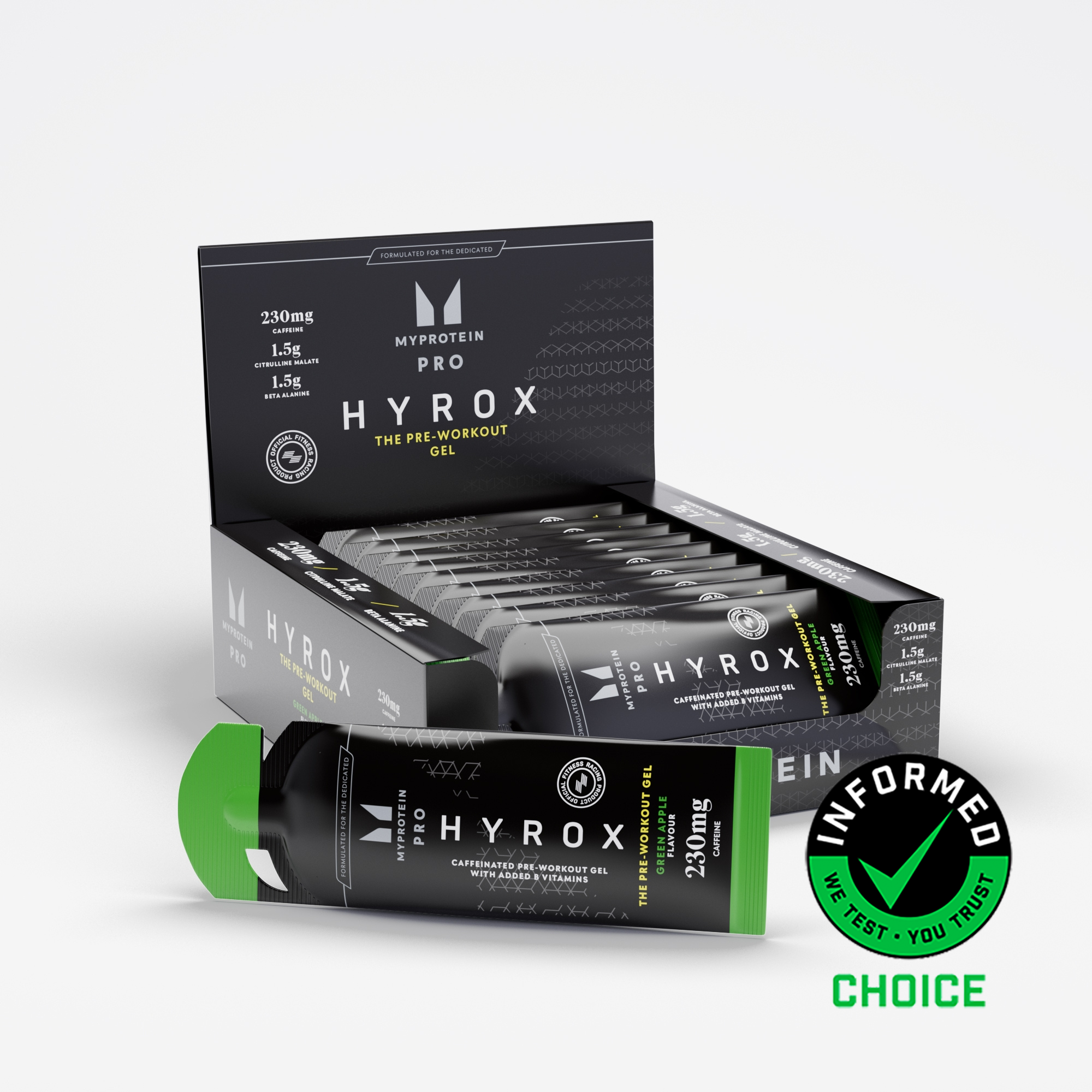 Gel Pré-Treino - 12 x 50g - Green Apple (HYROX Edition) Imagem 1