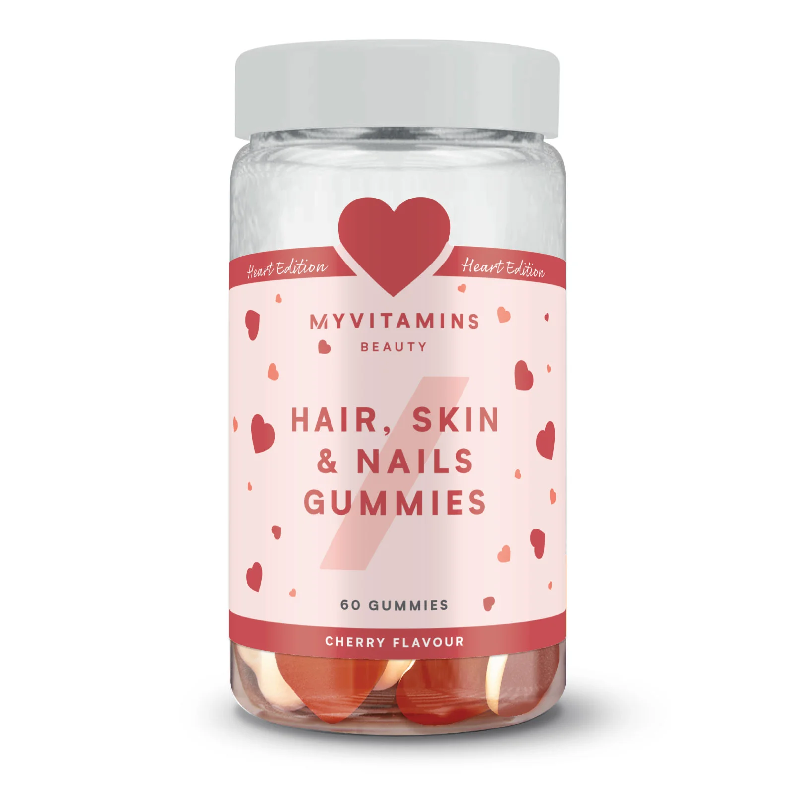 Gomas para Cabelo, Pele e Unhas - Coração Layered - 60gummies - Cereja Imagem 1