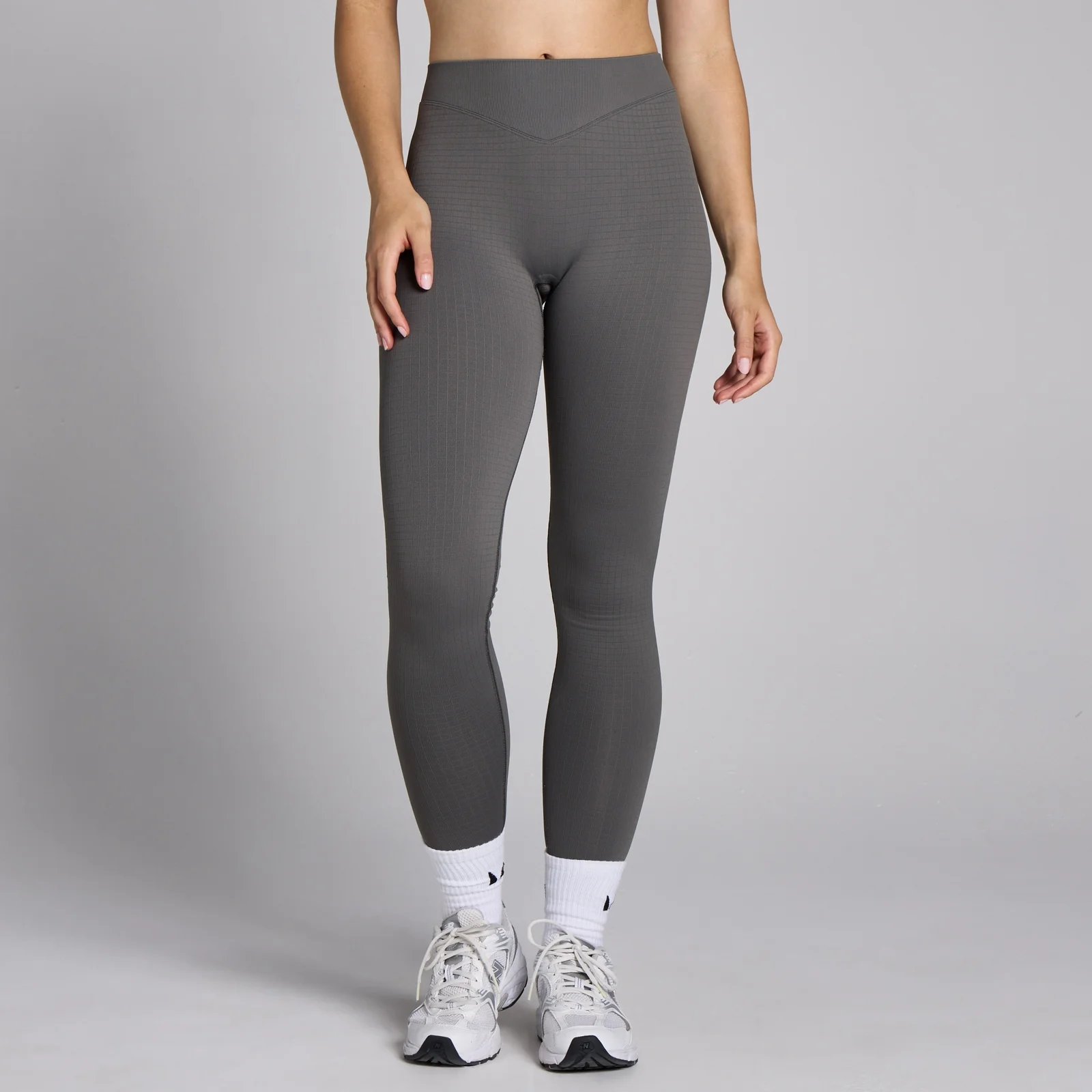 Leggings sem Costuras com Tecido em Waffle Lifestyle da MP para Senhora - Gunmetal - XS Imagem 1