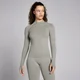 Camisola de Manga Comprida sem Costuras com Tecido em Waffle Lifestyle da MP para Senhora - Clay