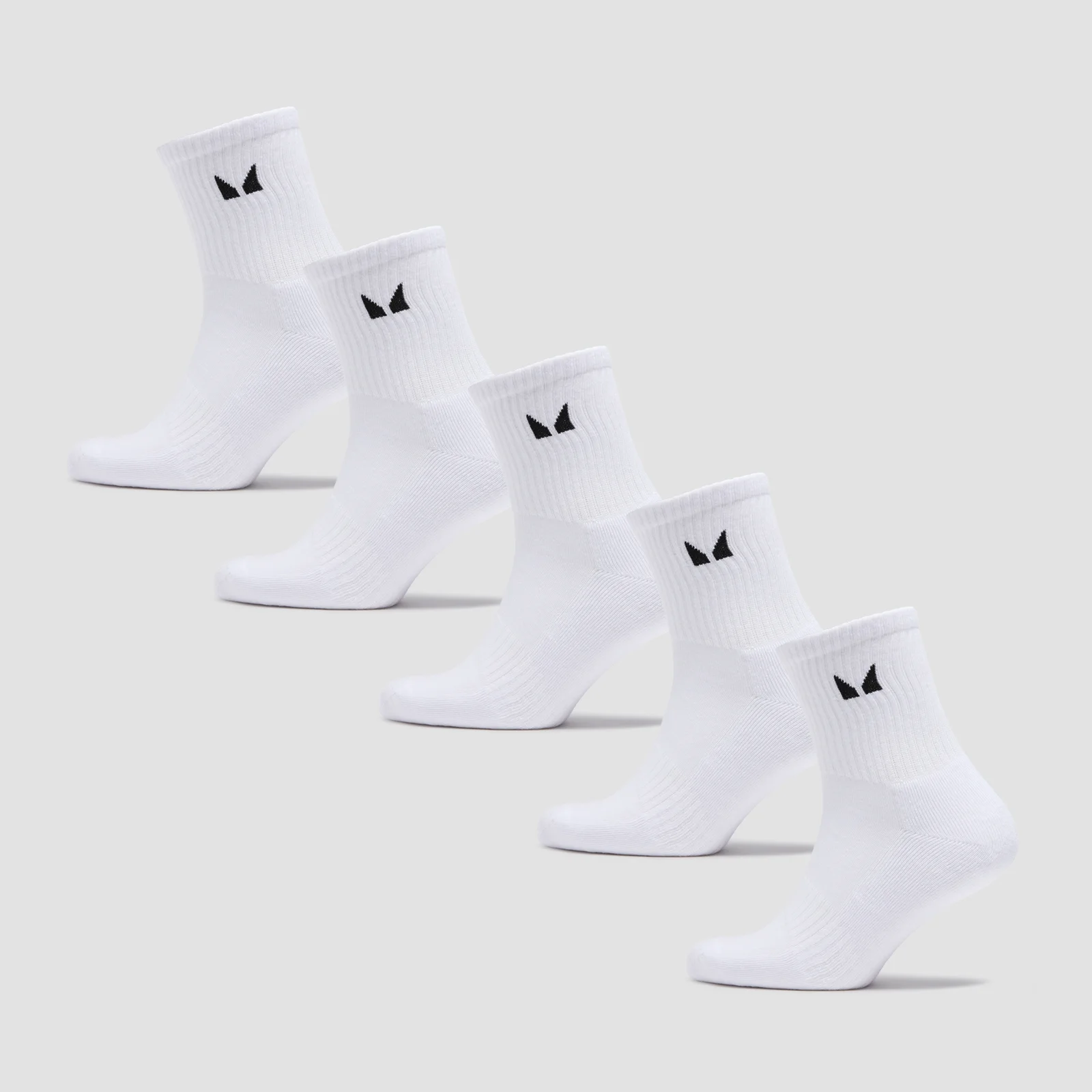 MP Unisex Crew Socks (5 Pack) - White - UK 9-11 Imagem 1