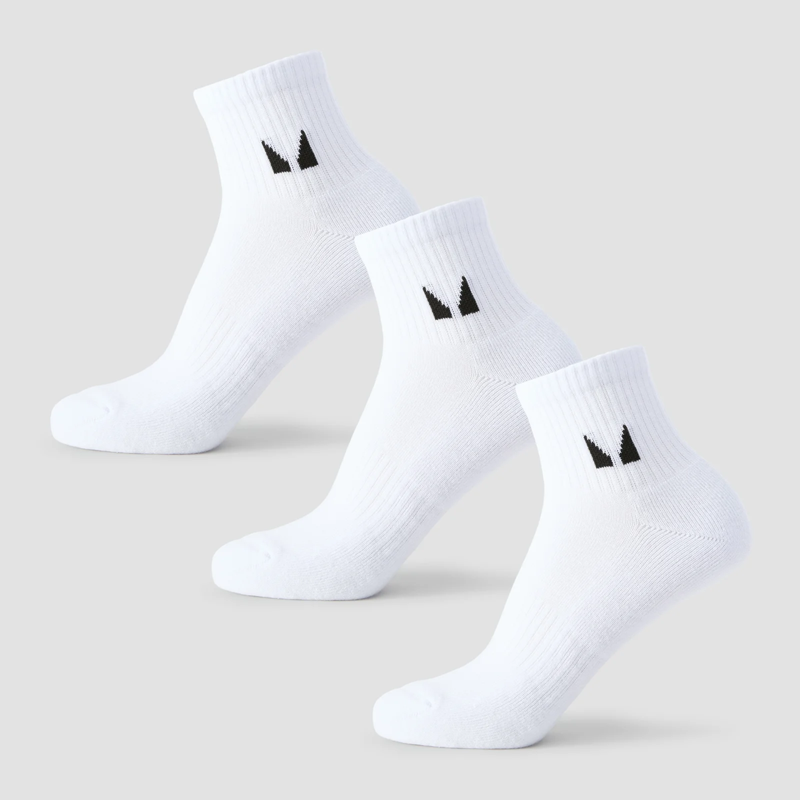 MP Unisex Ankle Socks (3 Pack) - White - UK 12-14 Imagem 1