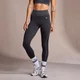 Leggings Caneladas sem Costuras da MP para Senhora - Preto
