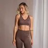 Soutien de Desporto sem Costuras com Decote em V da MP para Senhora - Coffee