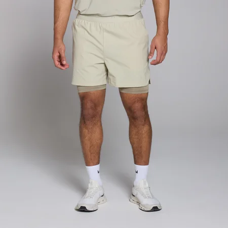 Calções Tempo Graphic 2 em 1 da MP para Homem - Salt Grey
