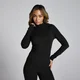 Camisola Transparente de Gola Afunilada Lifestyle da MP para Senhora - Preto
